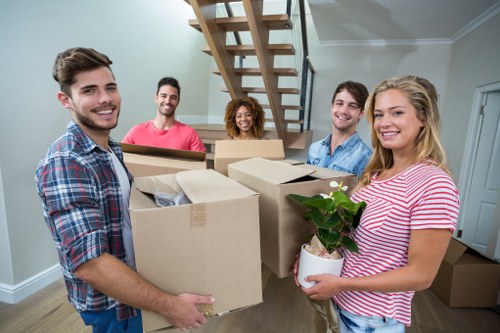 Moving team helping with a residential move in Kentish Town