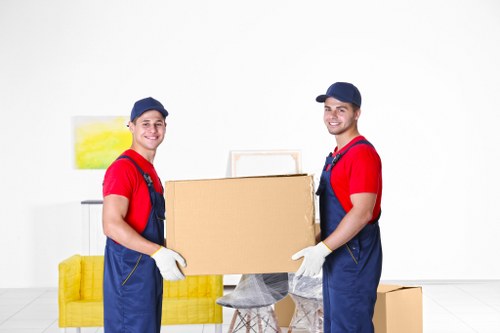 Office relocation planning in Kentishtown with organized moving boxes