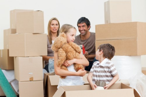 Packed boxes and furniture ready for same day removals in Kentishtown